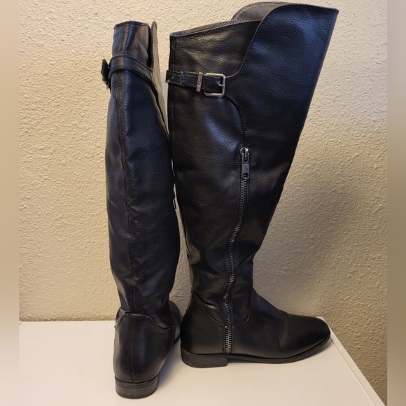 Rialto Black Comfort Knee-High Boots Size 9 - Picture 3 of 9